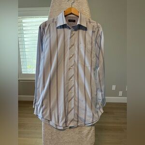Ted Baker London Men’s Dress Shirt 👔  Striped Button Down 15.5 / 34-35 EUC
